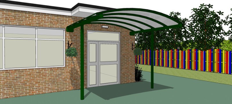 Entrance Canopy - 3.46Mtr x 3.00Mtr Dome Canopy 