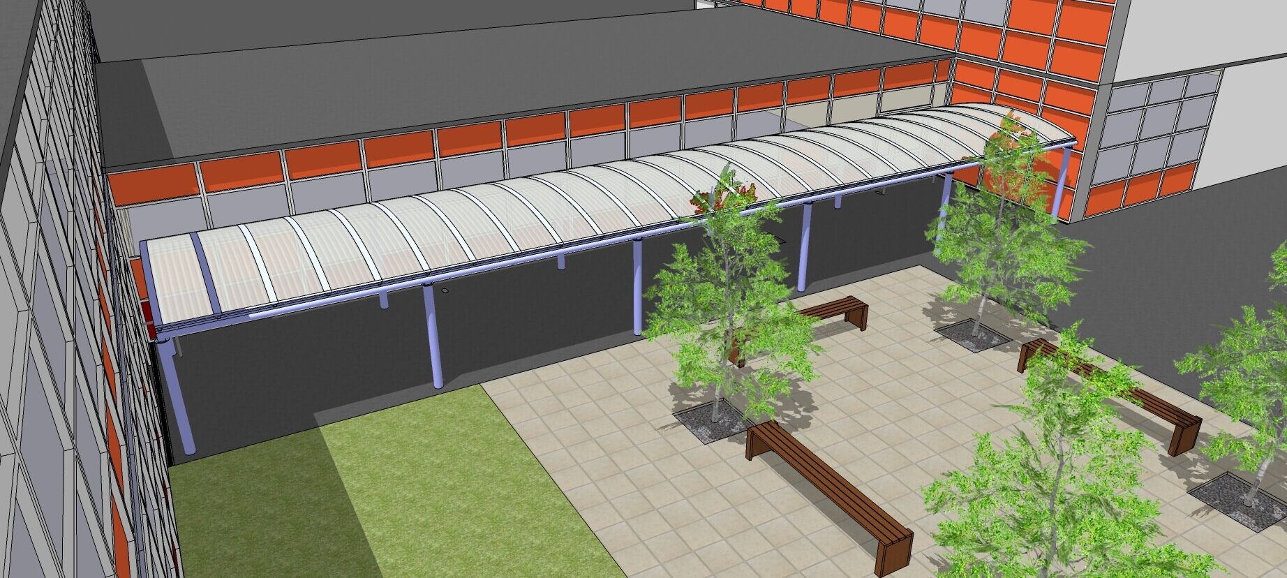 20.00Mtr x 4.50Mtr Dome Canopy - GA1