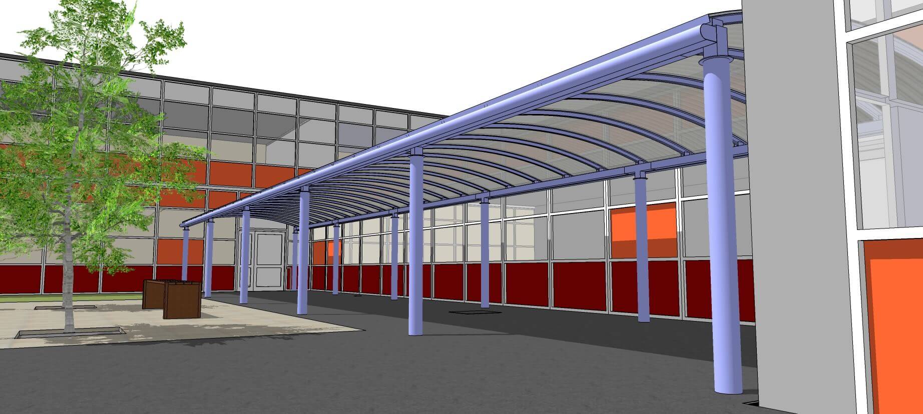 20.00Mtr x 4.50Mtr Dome Canopy - GA2