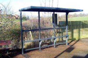 Mersey Flat 3-Bay Flat Roof Bus Shelter - Grey (2)