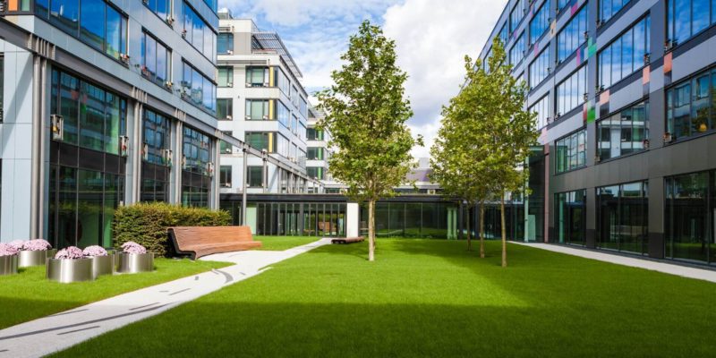 Where can you use covered walkways on your businesspark?