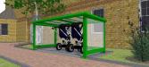 Buggy Shelter - RAL 6018 Yellow Green