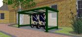 Buggy Shelter - RAL 6005 Moss Green
