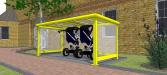 Buggy Shelter - RAL 1023 Traffic Yellow